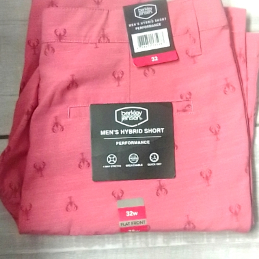 Mens Sz:32 Hybrid Red Lobster Shorts